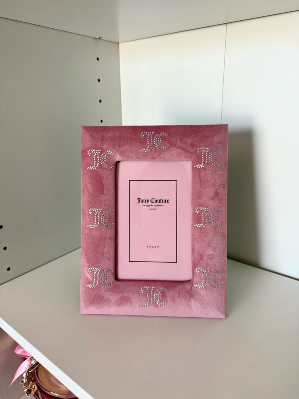 Juicy Couture Pink Velvet Jeweled Frame